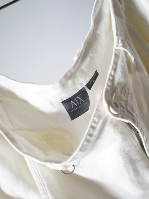 ARMANI EXCHANGE 100% Linen military sampling gimmick shorts
