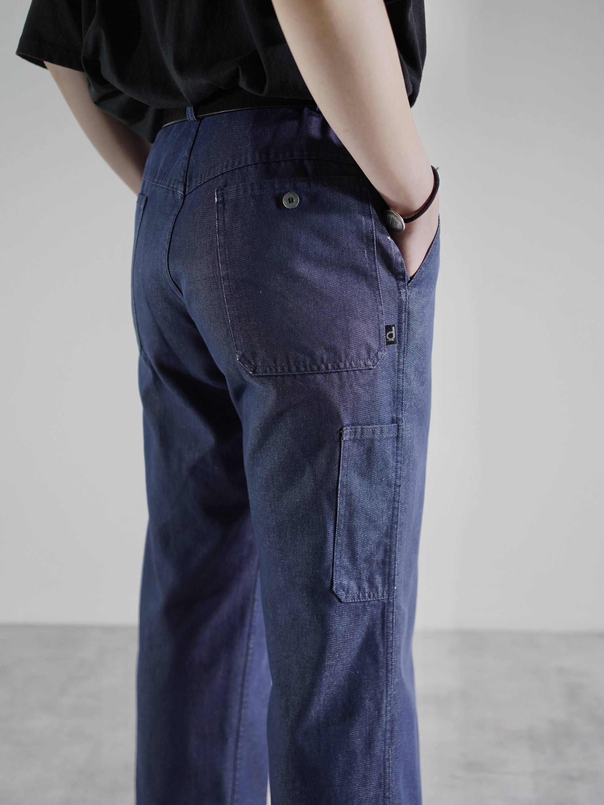 1980's- dolmen Poly cotton Twill Work pants / Fabric in France