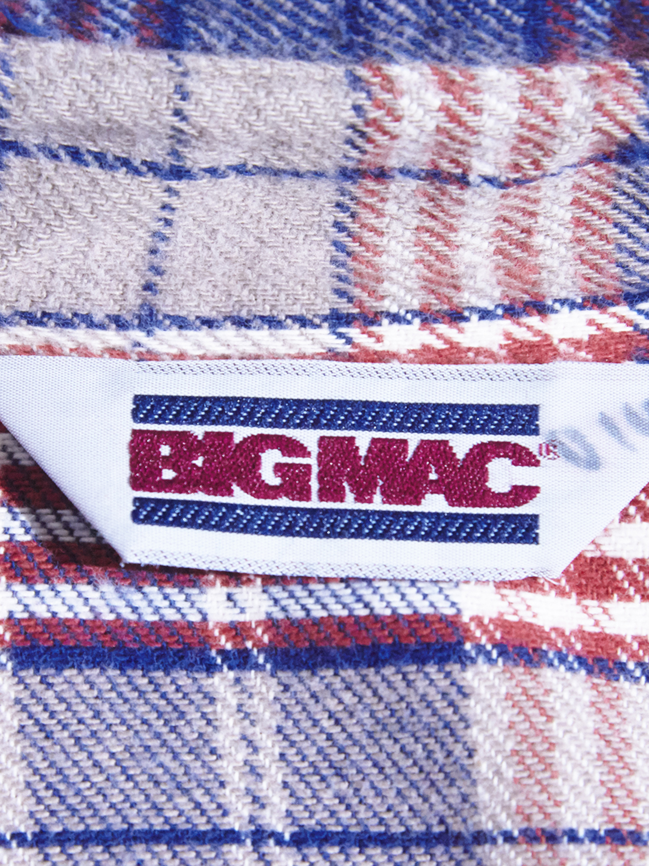 1980s "BIG MAC" flannel check shirt -BLUE-