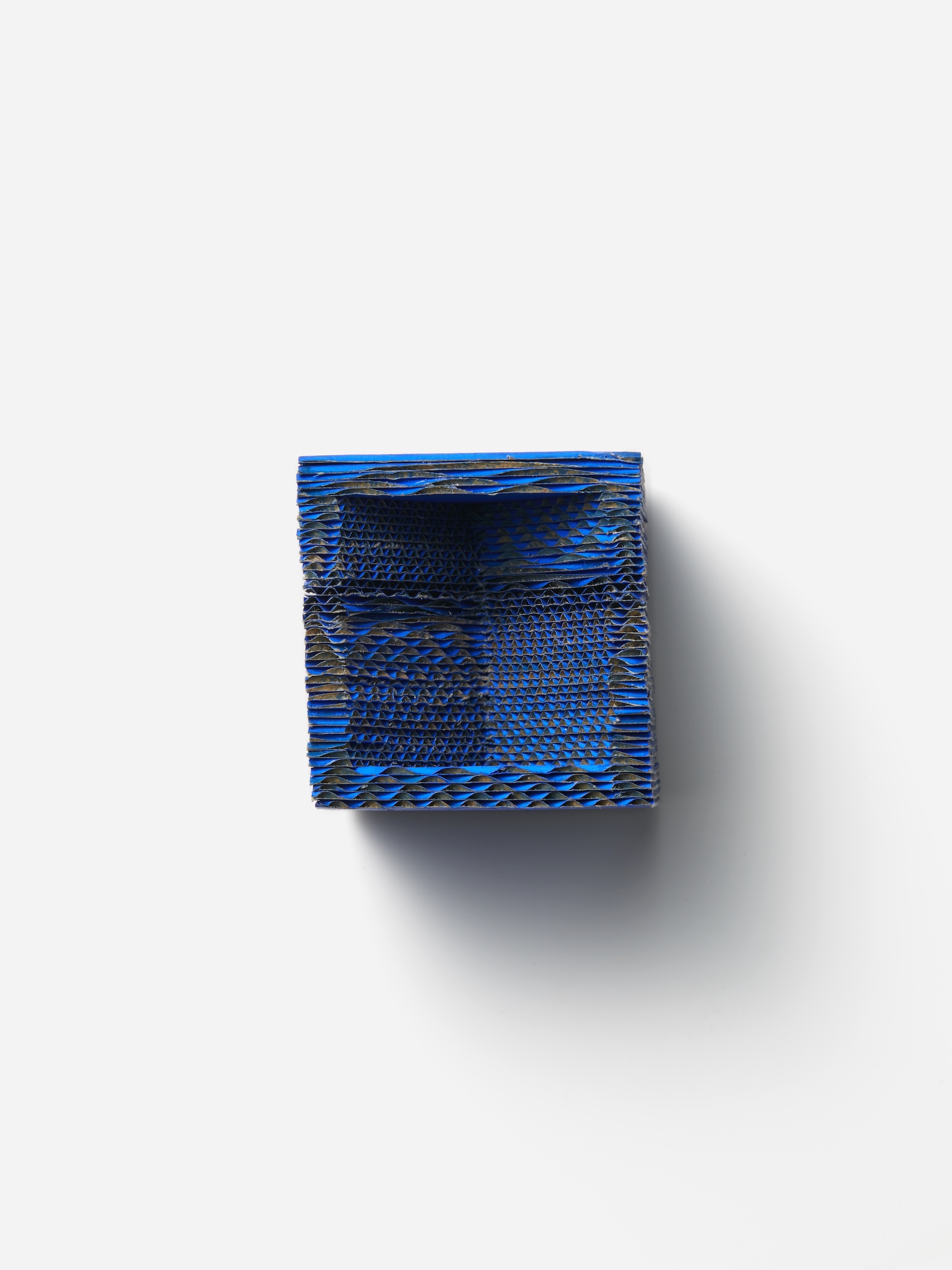 Ritsuko Ogura / Blue cube / Brooch