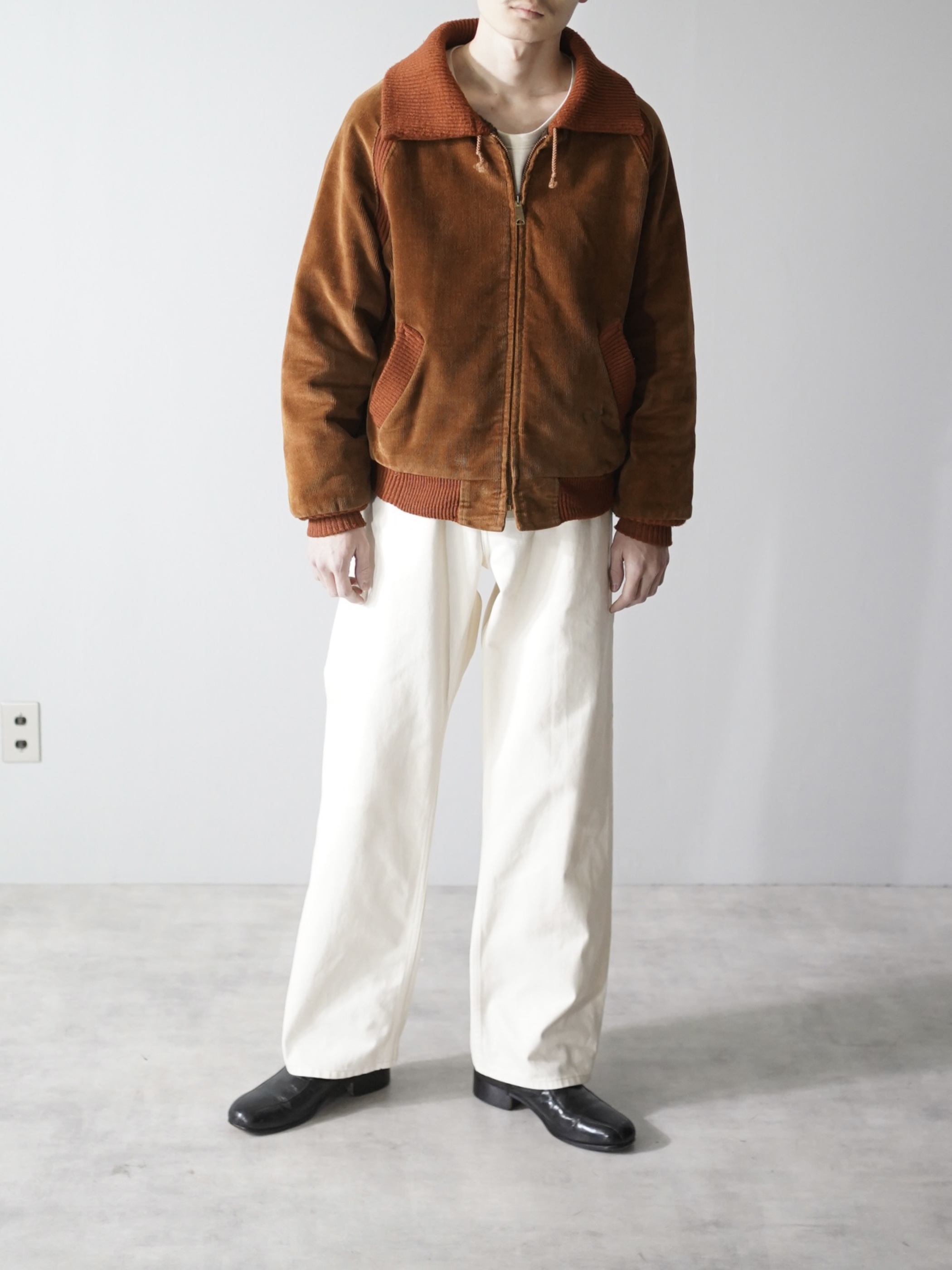 1960~70's William Barry Velour×knit boa blouson