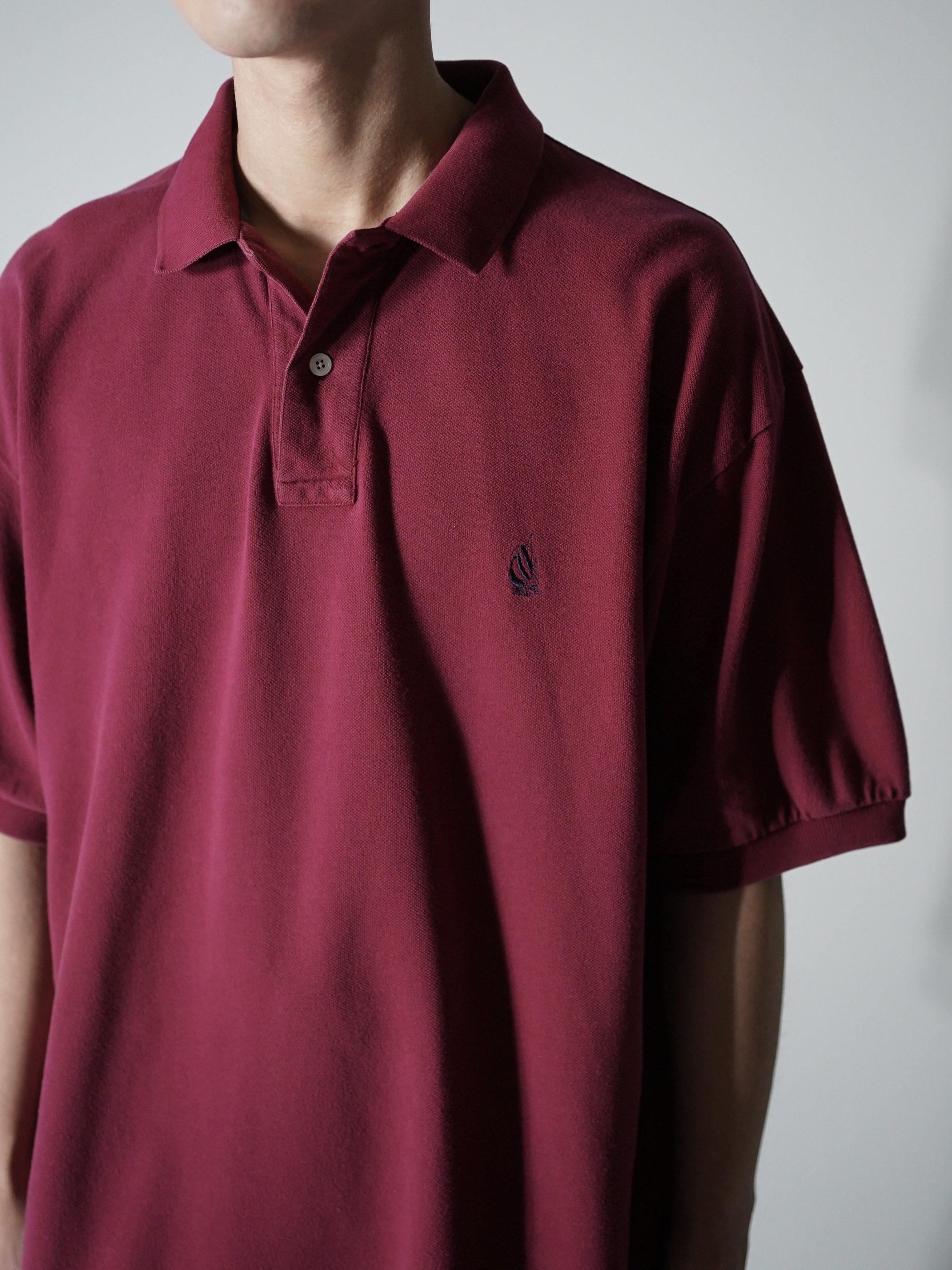 1990's nautica 1point polo shirt / Made in Hong Kong