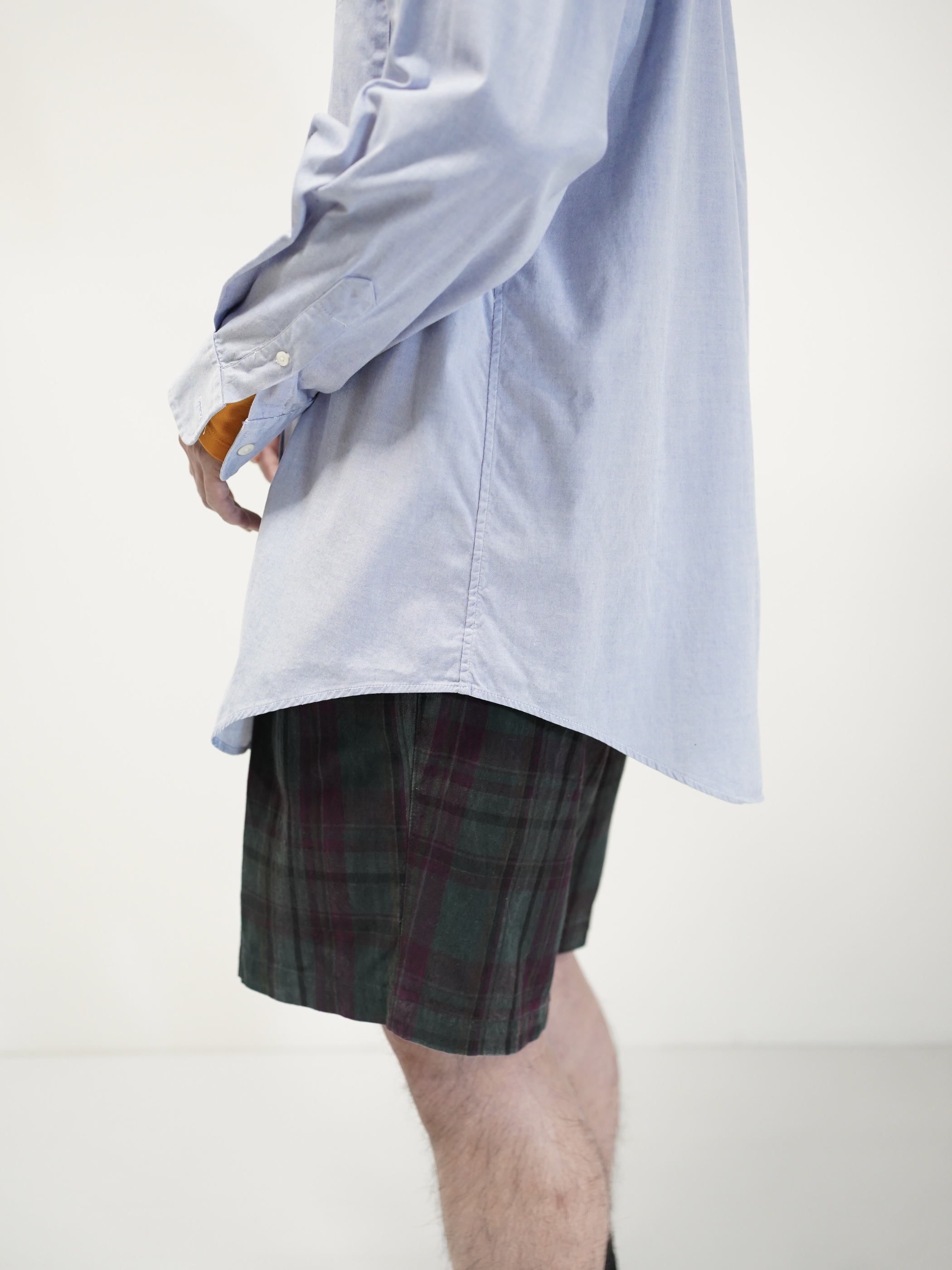 1990's BRITCHES Pinpoint Oxford cotton L/S shirt / Made in Hong Kong