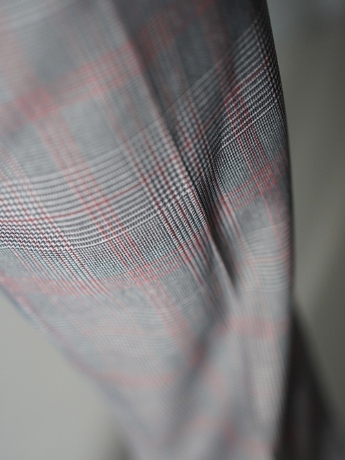 1970's~ Glen check boot cut poly dress pants