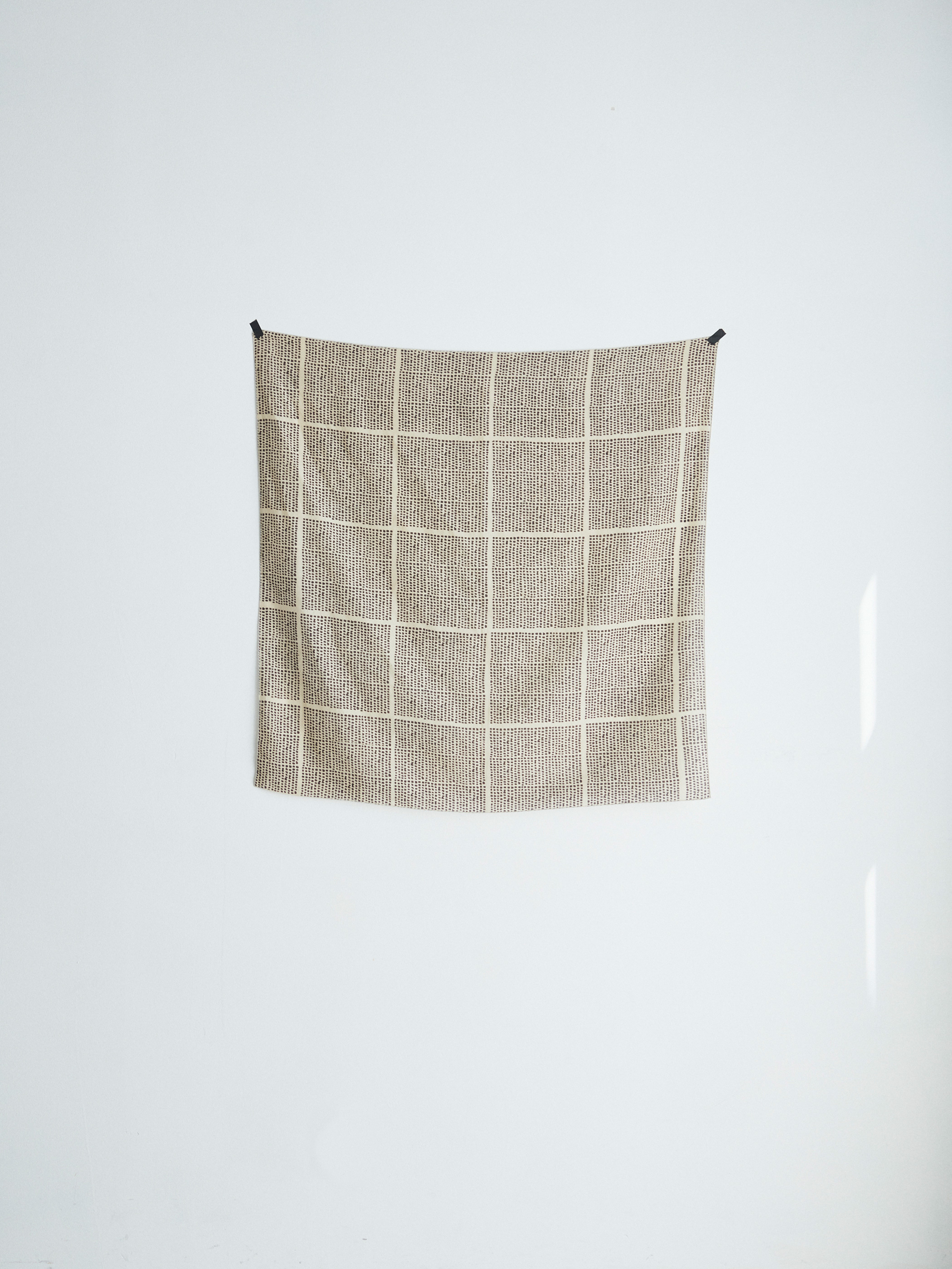 【 NEW 】 Seed check scarf -Cream-