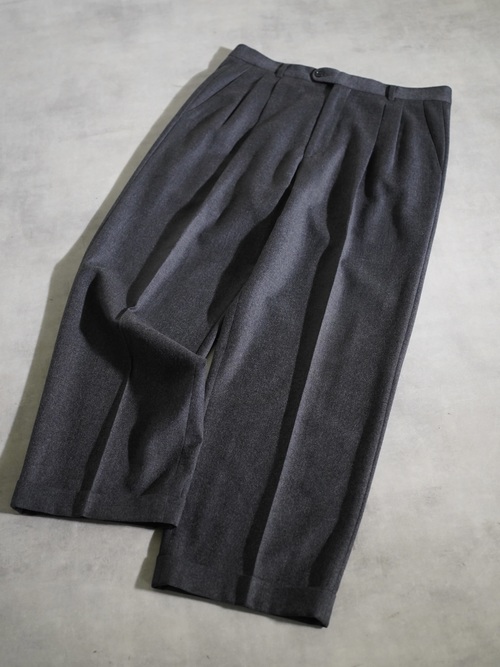 1980's METROPOLITAN VIEW for Litanus Pure virgin wool 2tuck dress trousers/Made in Italy