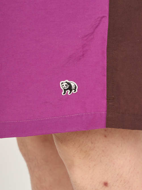 【受注商品】bicolor short pants・PURPLE×BROWN