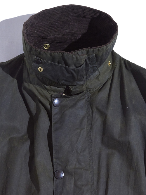 1990y "Barbour" 3warrant BORDER oiled jacket -OLIVE GREEN-