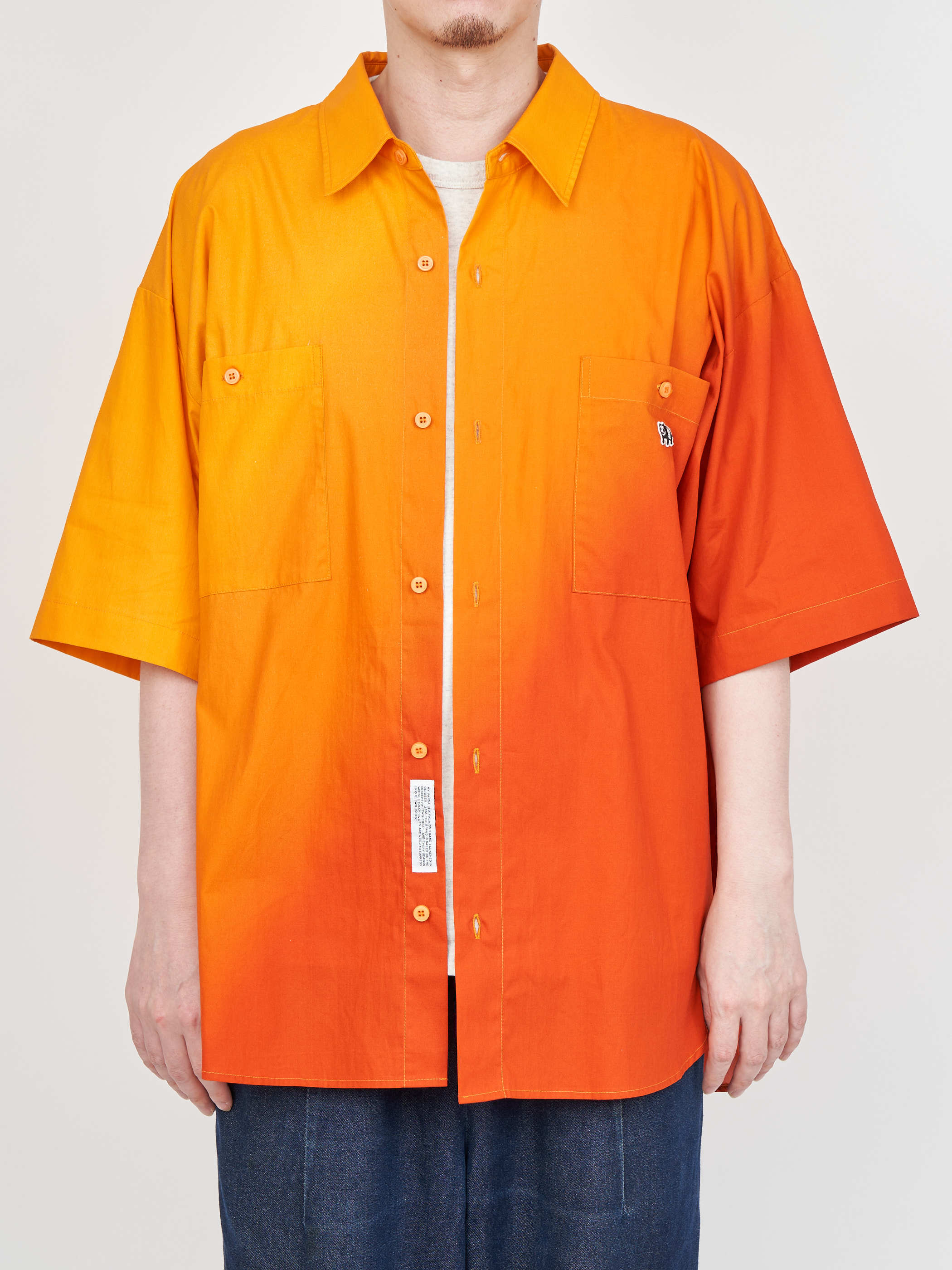 【受注商品】gradation short sleeve shirt・YELLOW×ORANGE