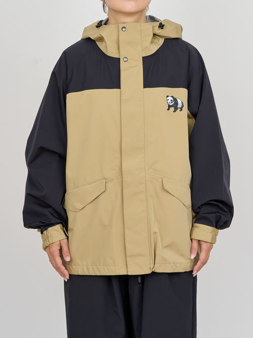 【受注商品】two-tone mountain parka・BEIGE×BLACK