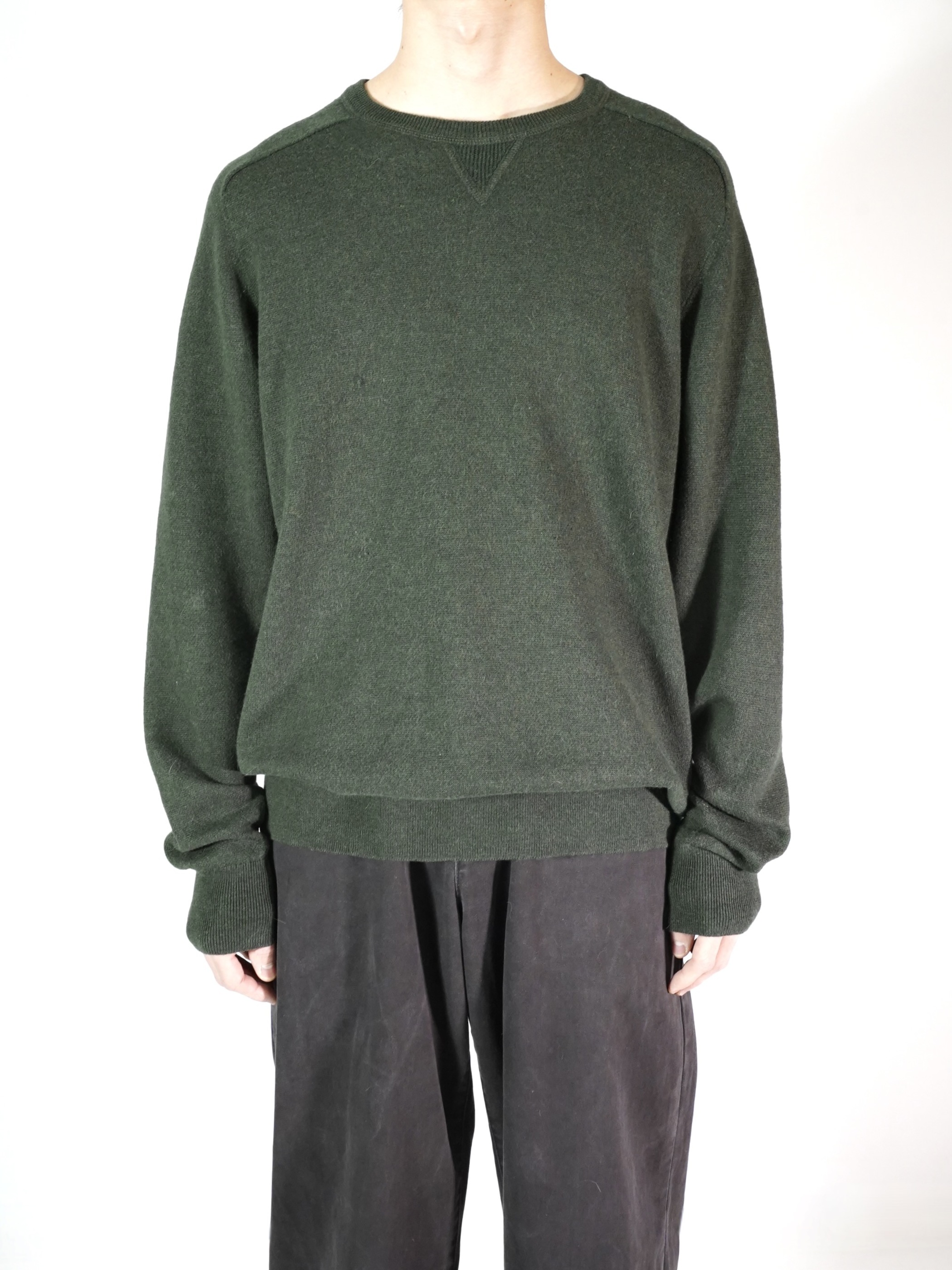 KIRKLAMD Merino wool × Pima cotton 前V Sweater - DoLuKE