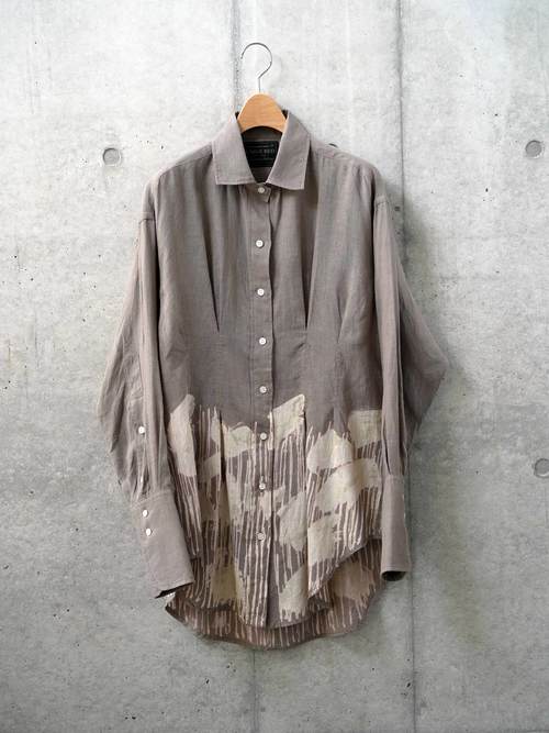 Arty Dyed Shaped Linen Shirts