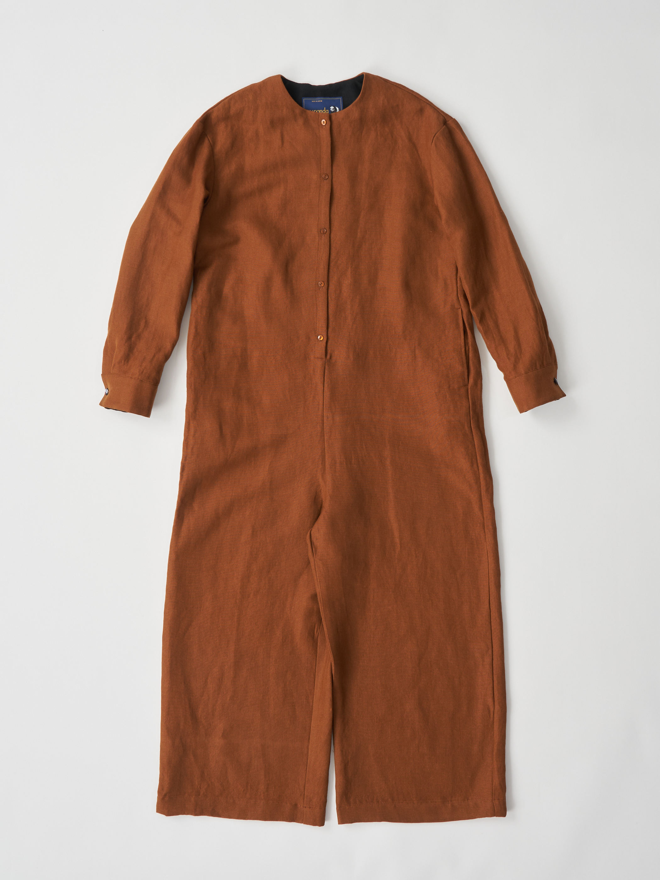 【受注商品】panda rompers・BROWN×BLACK