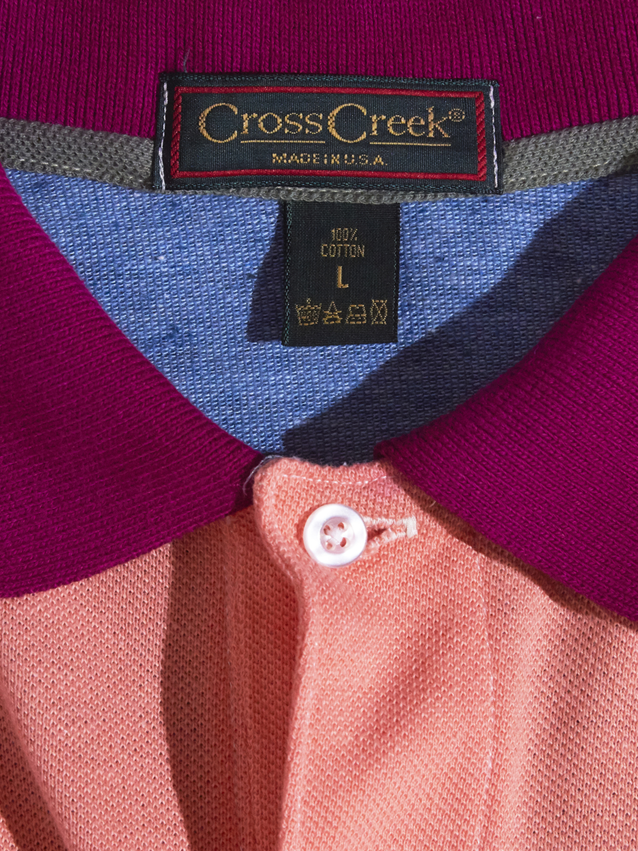 1990s "Cross Creek" crazy pattern polo shirt -CRAZY-