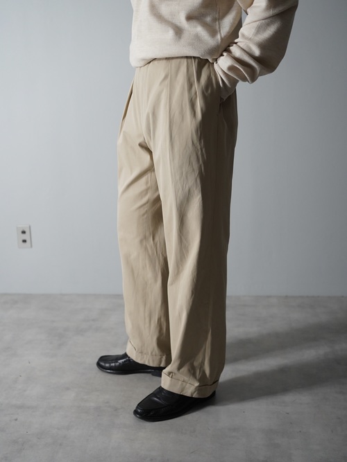 1990's Polo by Ralph Lauren 2tuck Cotton trousers / Made in Italy