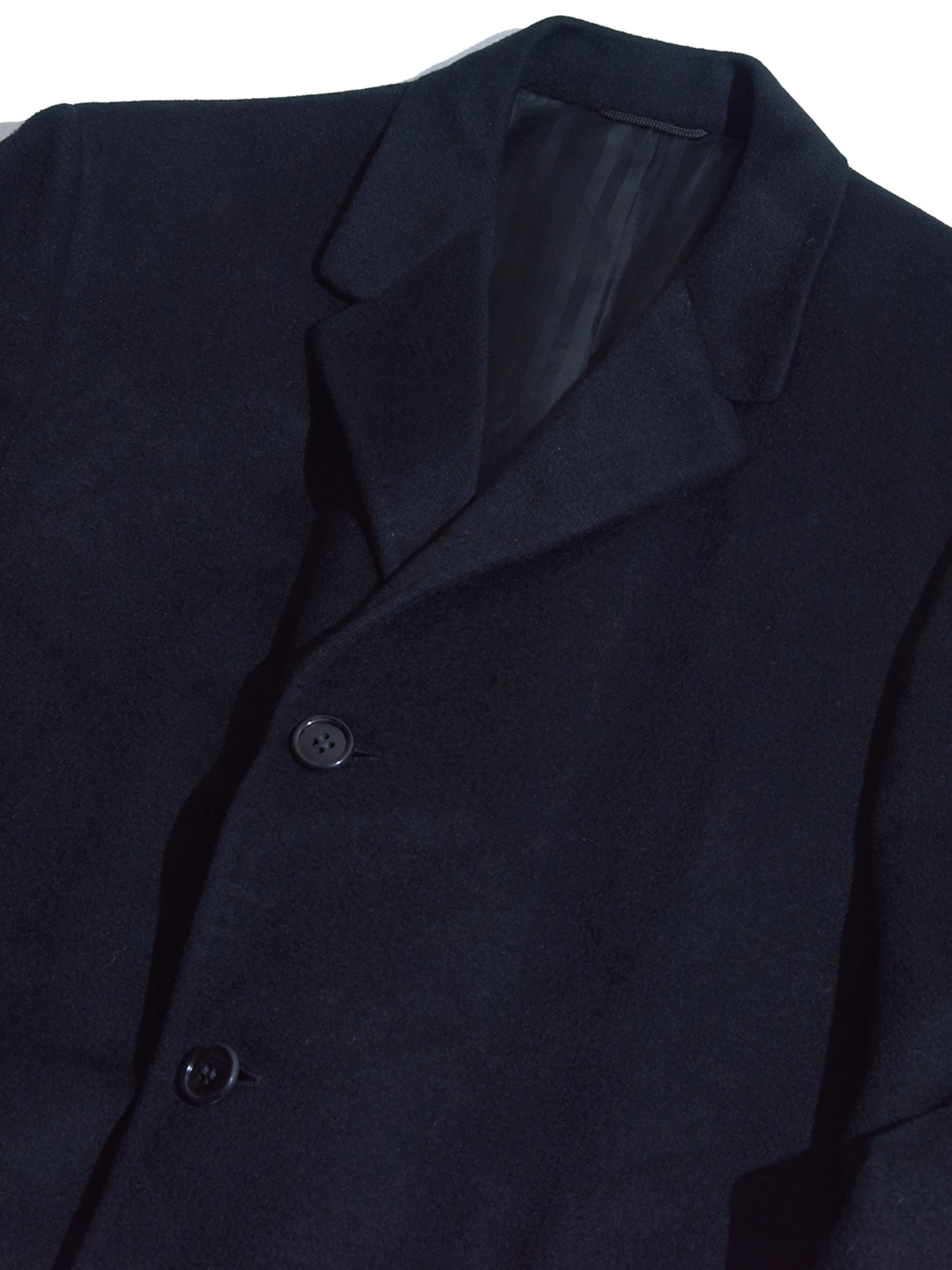 1960s "Raus Atkims" cashmere chesterfield coat -BLACK-
