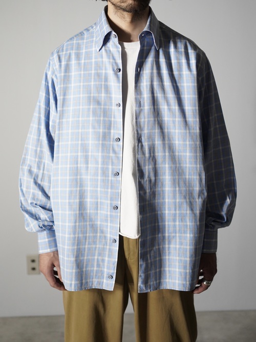 Ermenegildo Zegna Cotton 隠しB.D. dress shirt / Made in Turkey