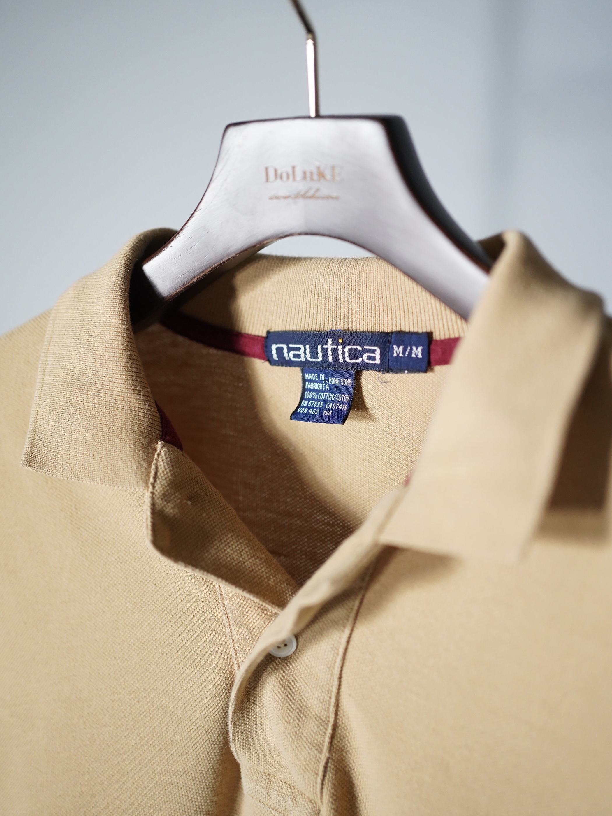 1990's nautica 1point polo shirt / Made in Hong Kong