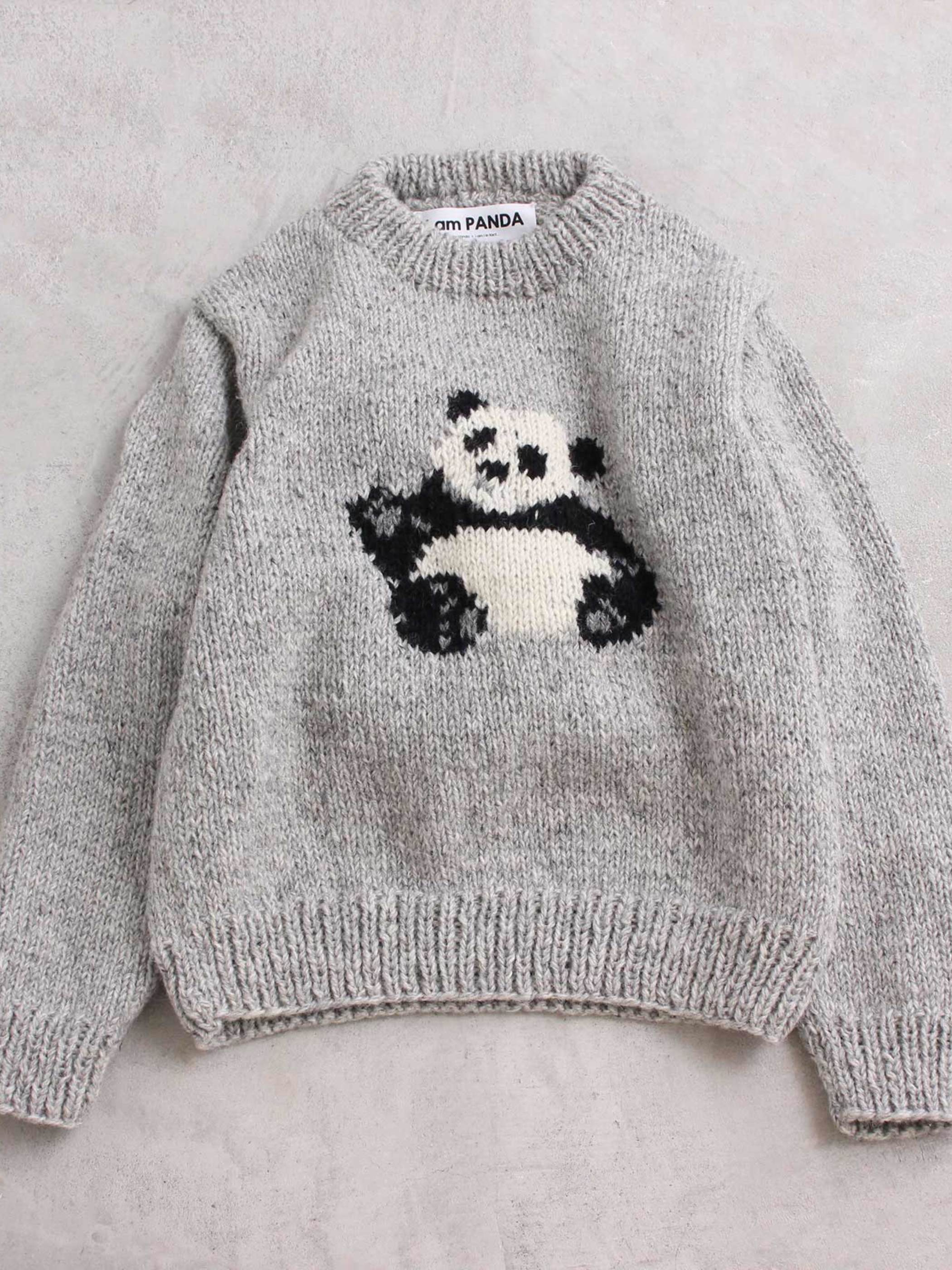 my panda online shop | ハンドニット パンダジャガードPO GRAY