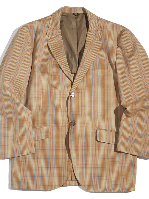 1960s "SEARS" check tailored jacket -BROWN-