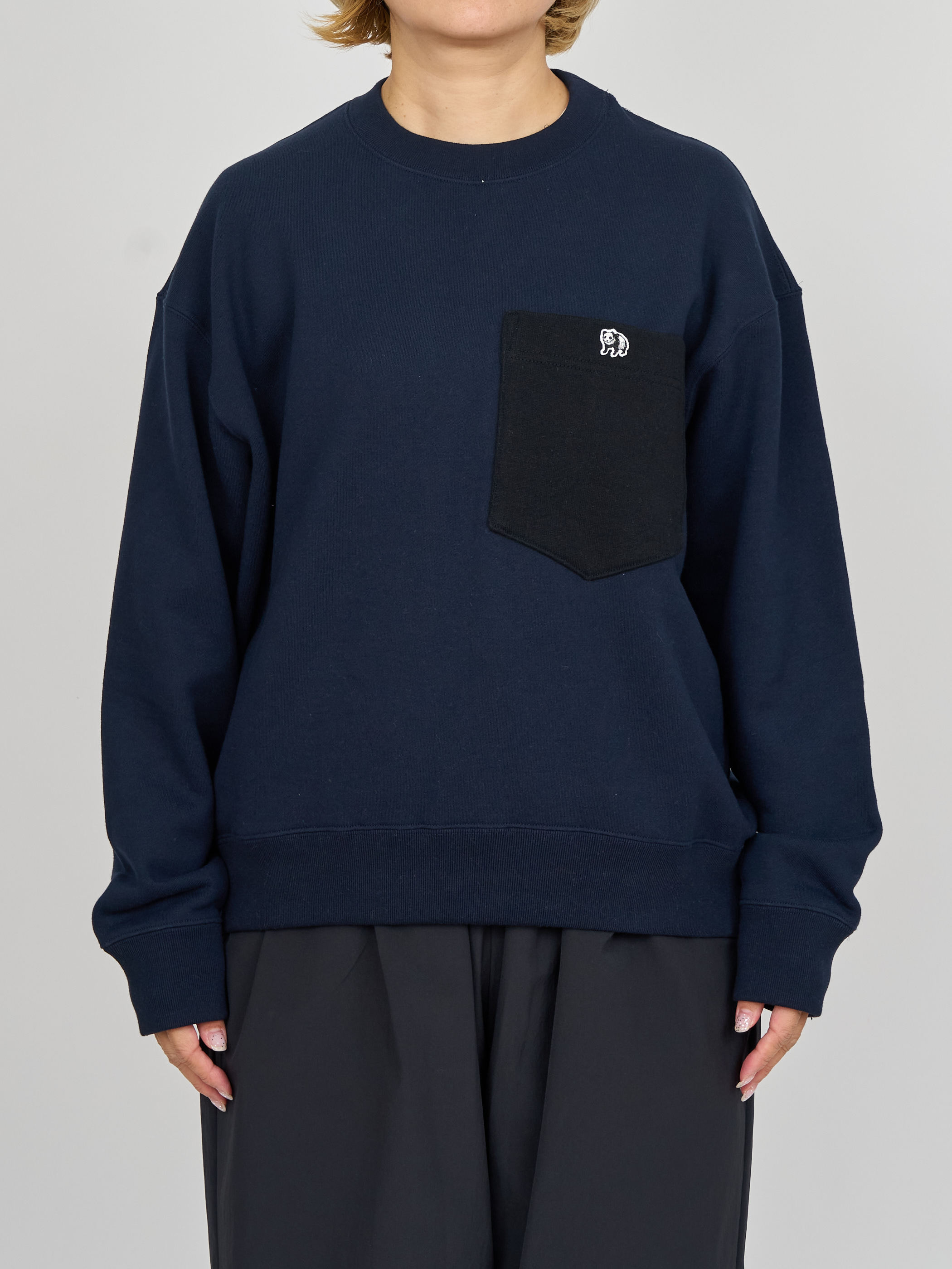 【受注商品】big pocket sweat shirt・NAVY