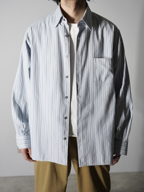 Ermenegildo Zegna Cotton 隠しB.D. dress shirt / Made in Italy