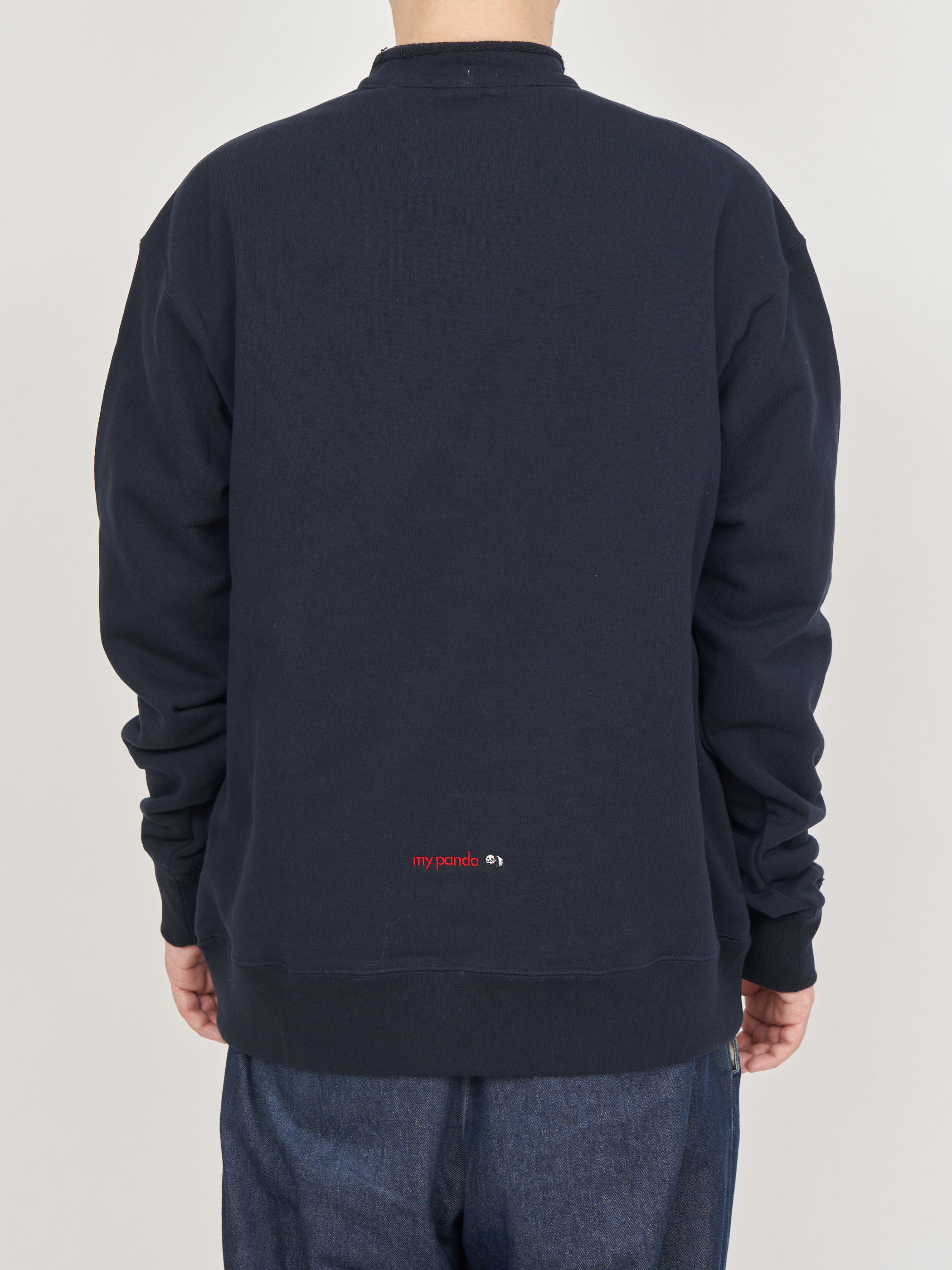 【受注商品】half zip sweat shirt・NAVY
