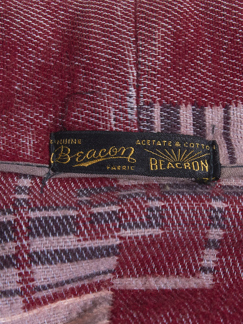 1940s "Beacon" blanket gown -BURGANDY-