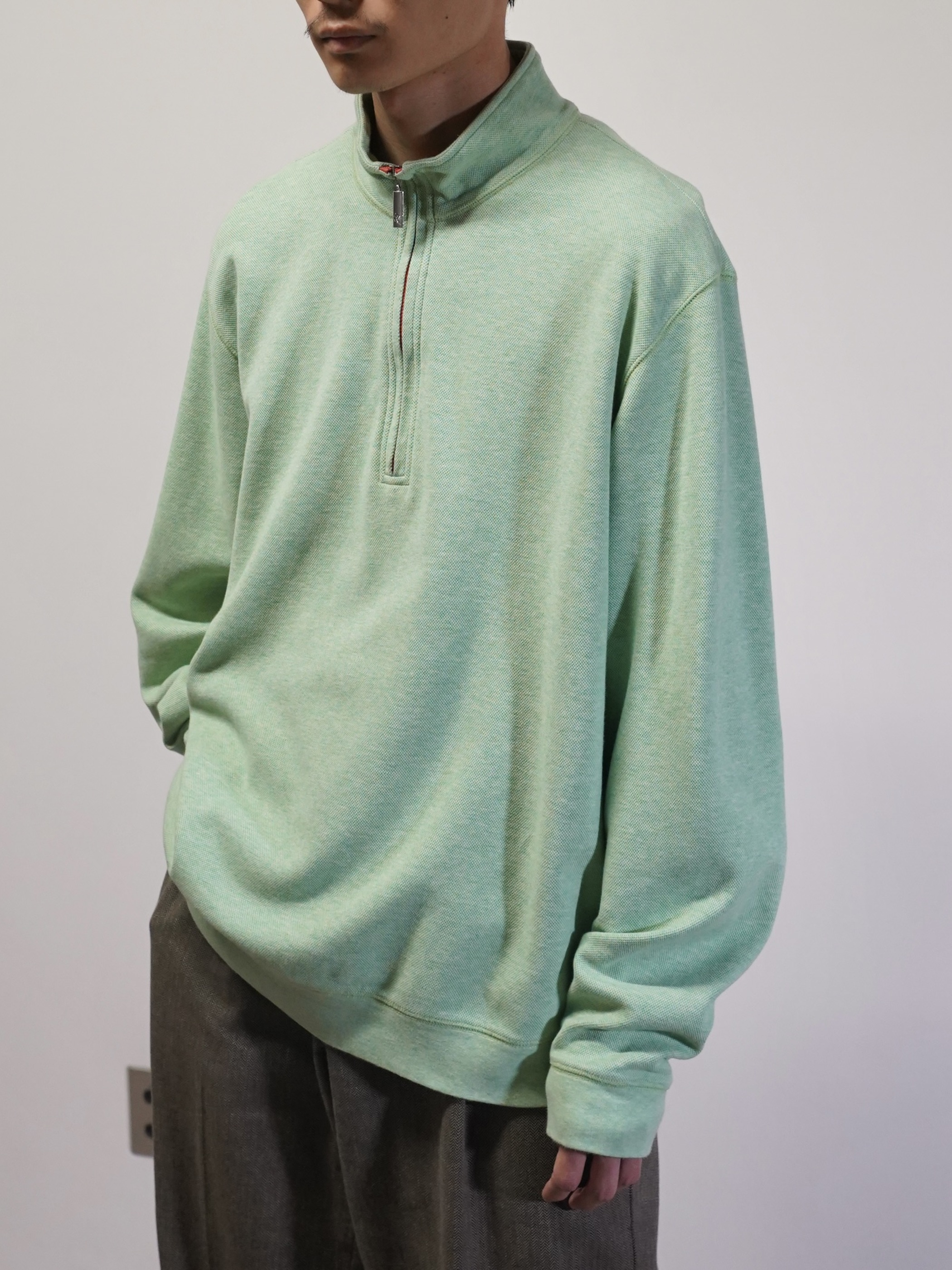 ORVIS 100% Pima cotton half zip tops/Made in Peru