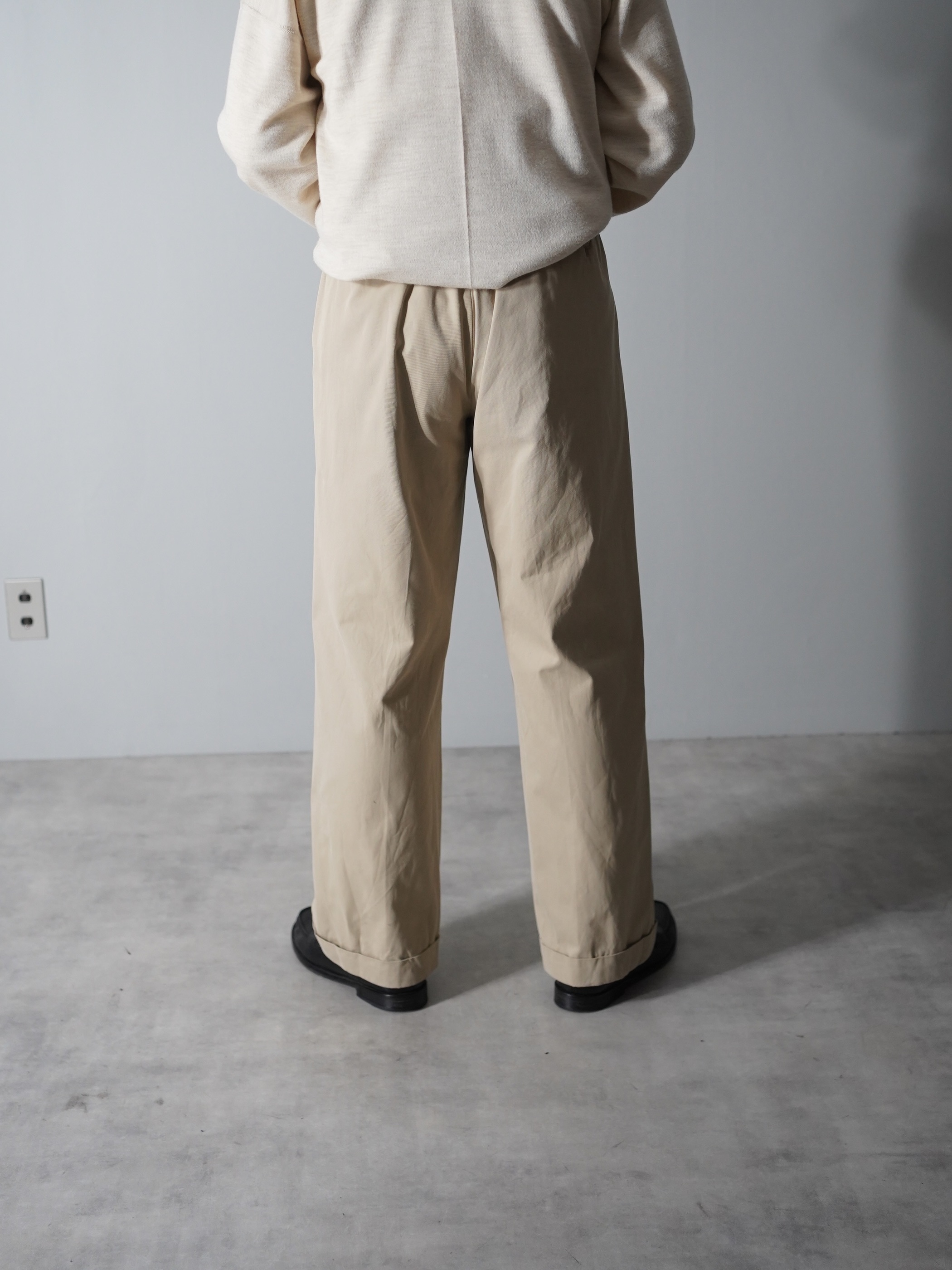 1990's Polo by Ralph Lauren 2tuck Cotton trousers / Made in Italy