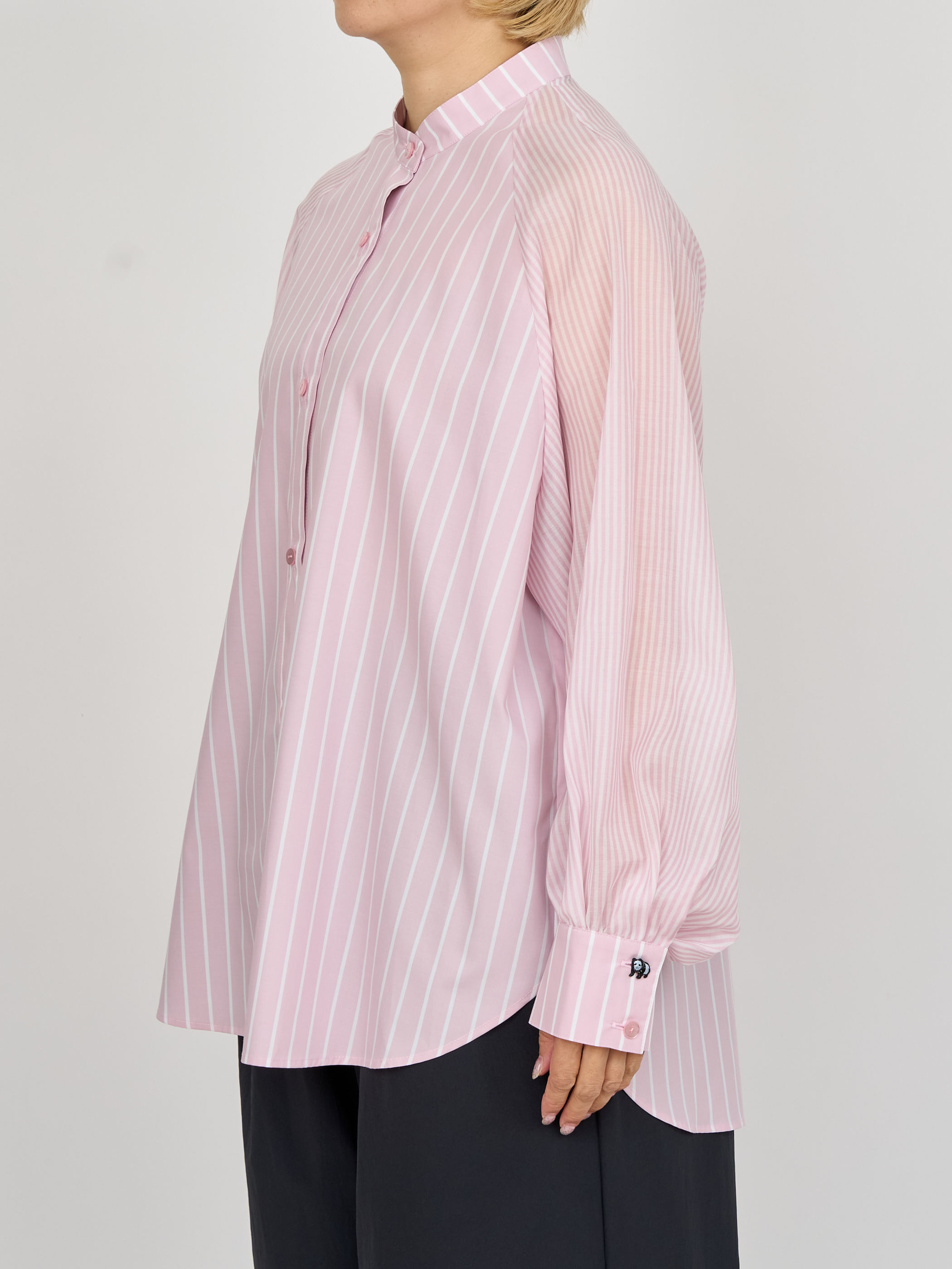 【受注商品】sheer striped blouse・LT.PINK