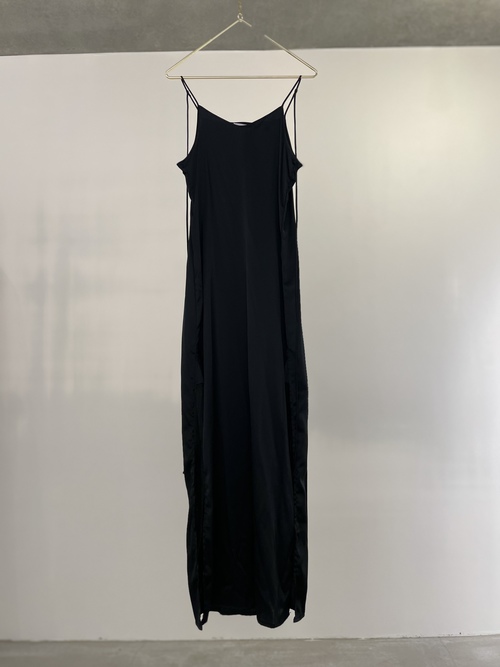 Long Shoulder Strap Silk Camisole Dress