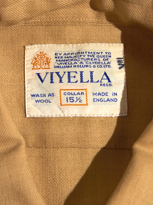 1960s "VIYELLA" wool shirt -MASTARD- <SALE¥12000→¥9600>