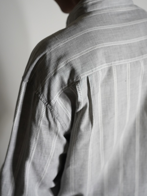 1990's- Levi's Pleats front Cotton Stripe shirt / Made in India