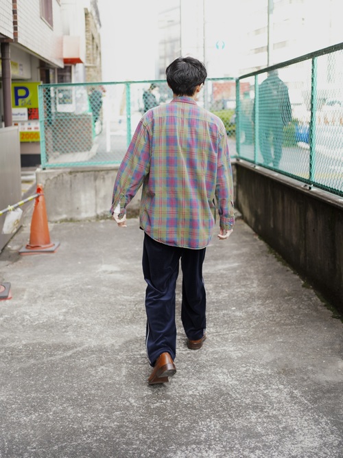 1990's GAP Cotton flannel check shirts/Made in Portugal