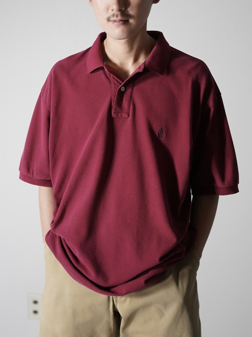 1990's nautica 1point polo shirt / Made in Hong Kong