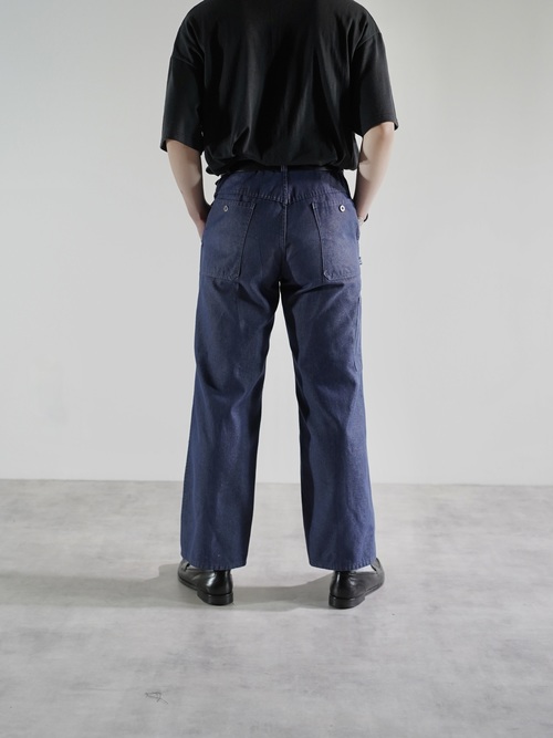 1980's- dolmen Poly cotton Twill Work pants / Fabric in France