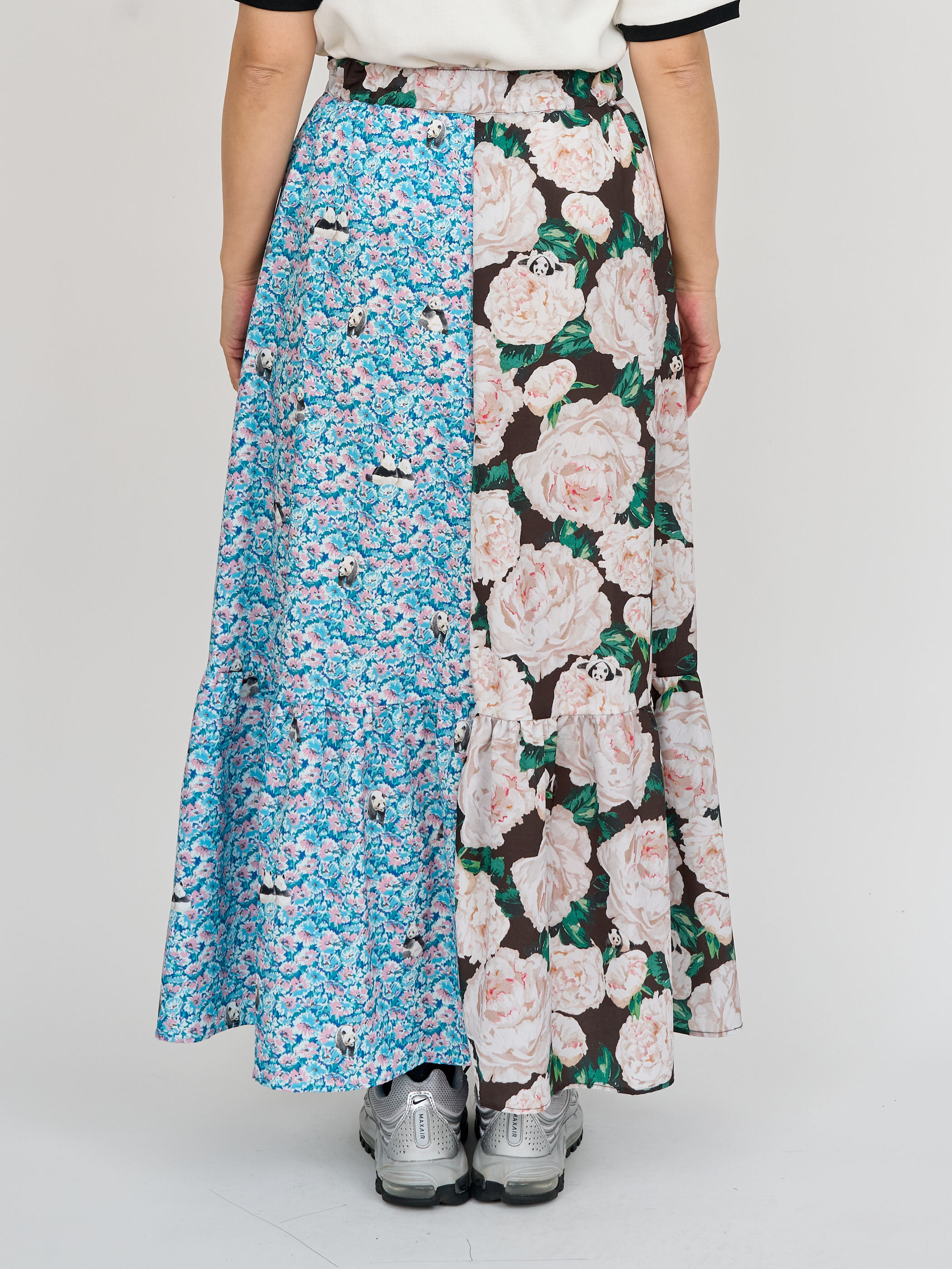 【受注商品】2way wrap skirt・BLUE×BLACK