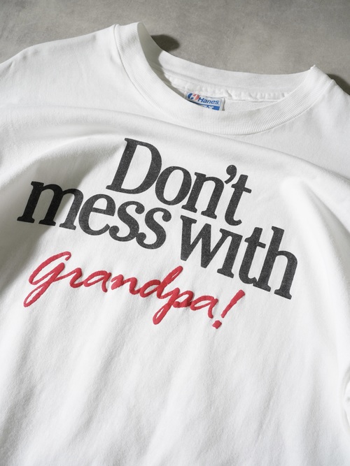 1990's Don't mess with grandpa! Print T-shirt / Made in USA