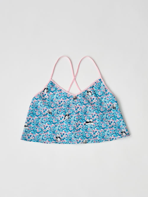 【受注商品】panda printed camisole・BLUE