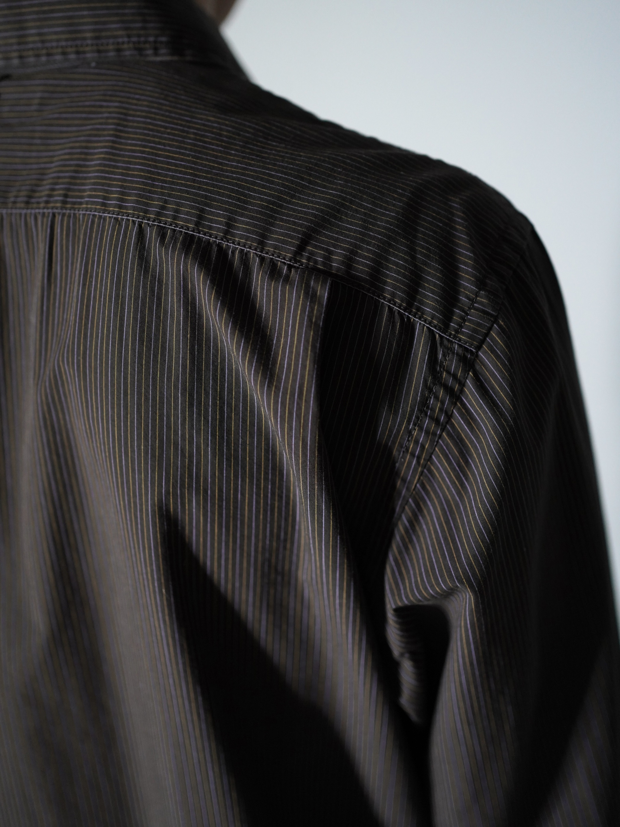 BANANA REPUBLIC Ethnic design cotton stripe L/S shirt