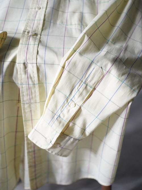 1990's LANDS' END B.D. Cotton dress shirt / Made in Hong Kong