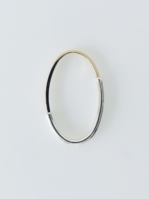 〈GEOMETRIC〉oval double ring 1