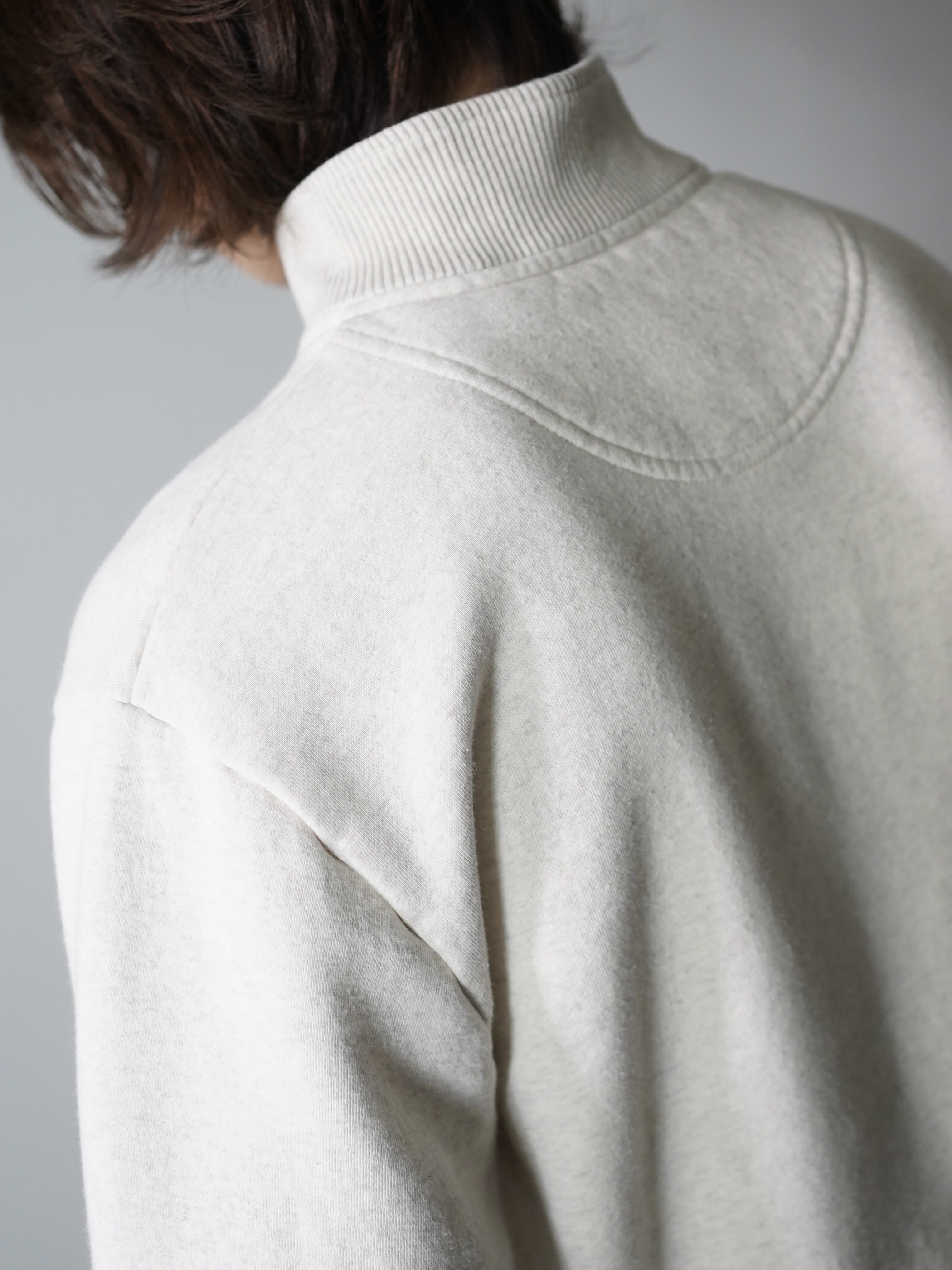 ORIVS Flap half-zip design sweat shirts