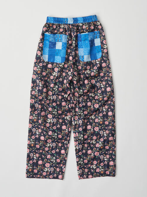 【受注商品】panda printed pajama pants・NAVY×BLUE