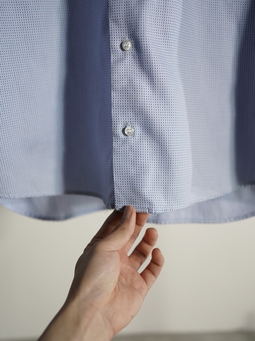 St Croix Woven pattern cotton L/S shirt / Made in Italy