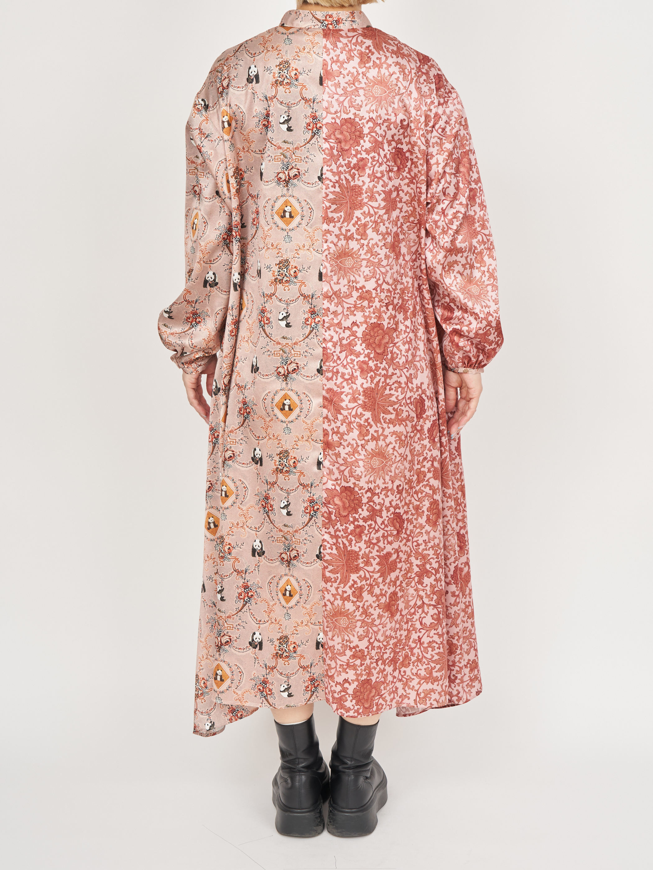 【受注商品】panda printed dress・BEIGE×PINK
