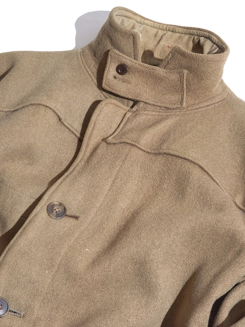 1940s "ROYAL NAVY?" wool coat -KHAKI-