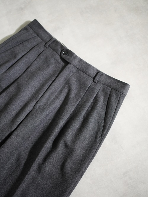 1980's METROPOLITAN VIEW for Litanus Pure virgin wool 2tuck dress trousers/Made in Italy
