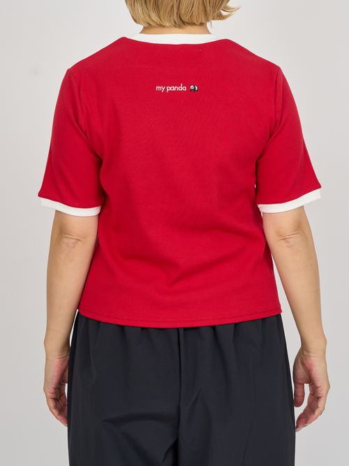 【受注商品】ringer t-shirt・RED 【受注商品】ringer t-shirt・RED
